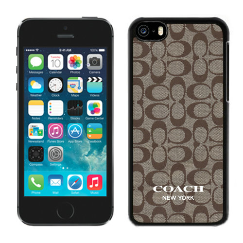 Coach Logo Signature Beige iPhone 5C Cases DRB - Click Image to Close